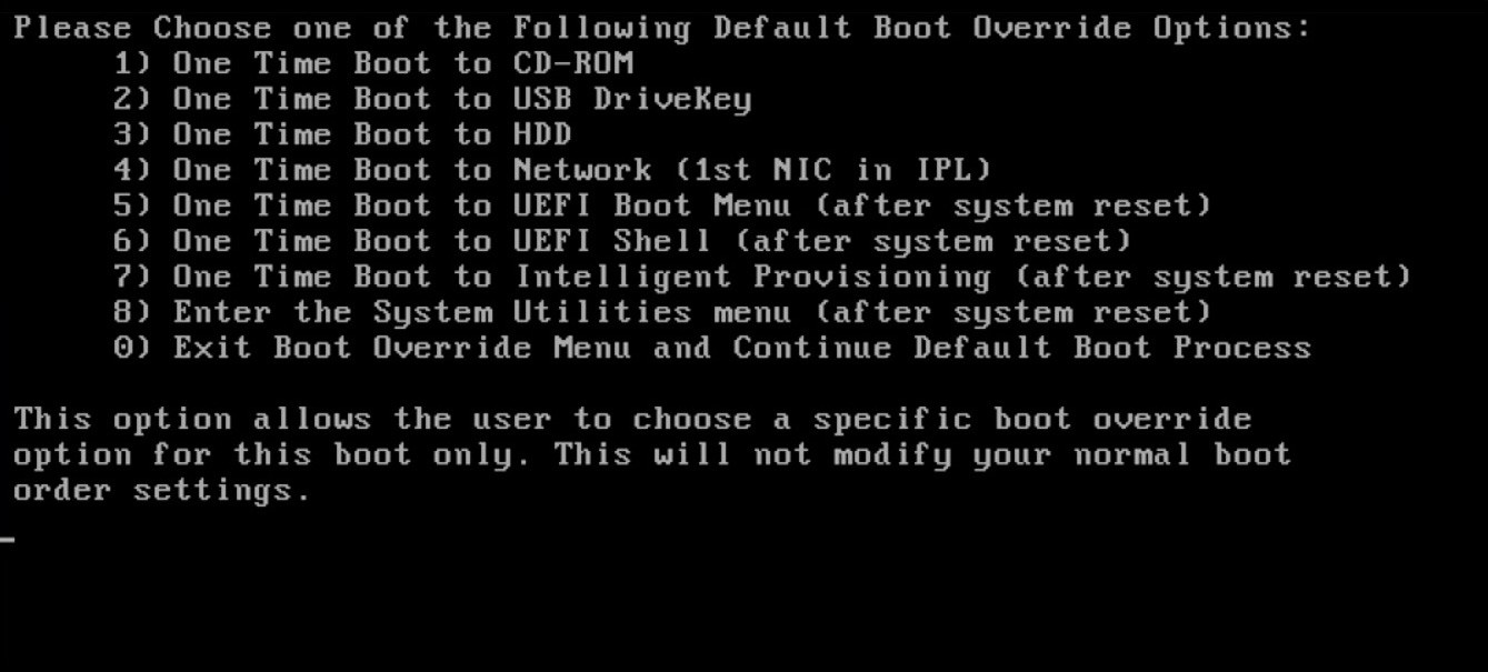 Boot menu