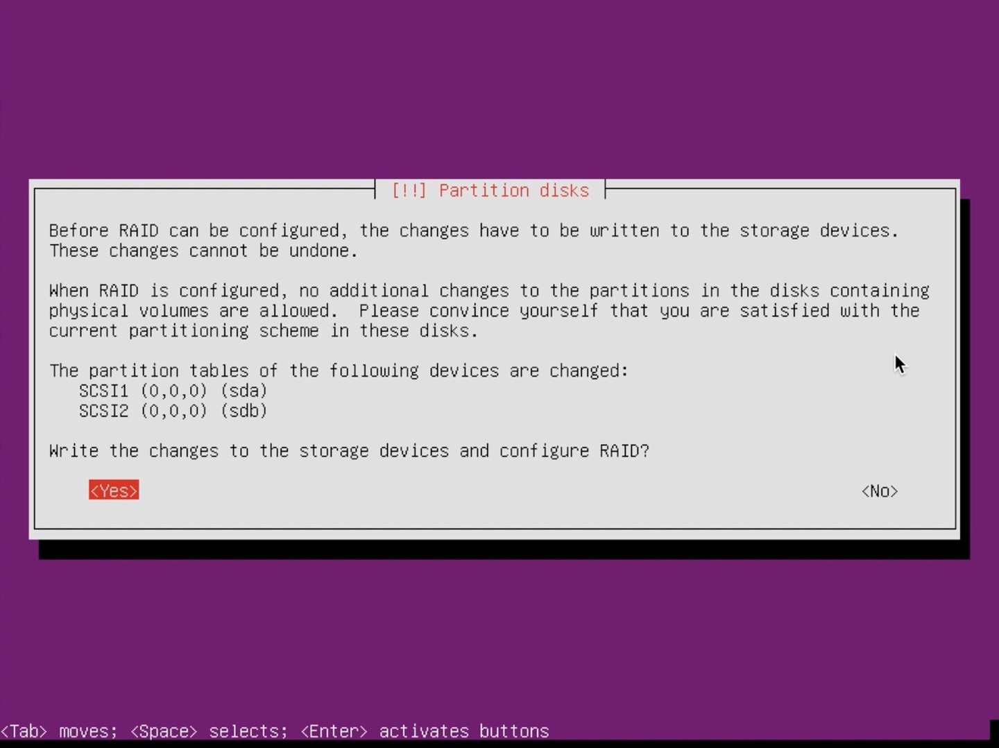 Ubuntu Server installer partition overwrite