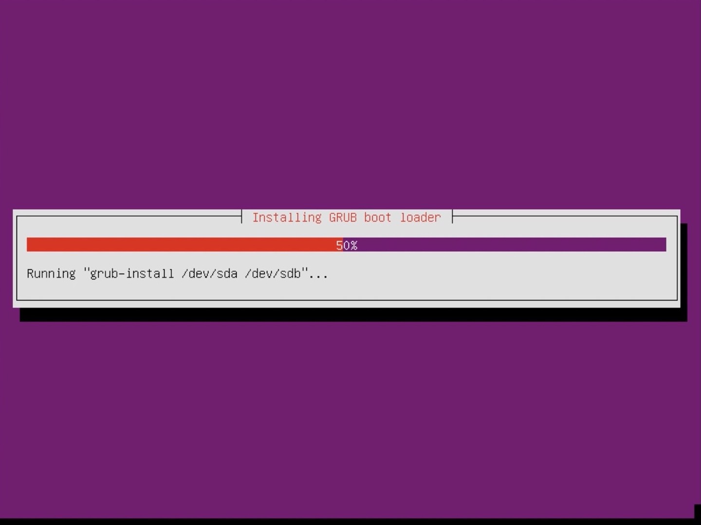 Ubuntu Server installer grub installing to both disks